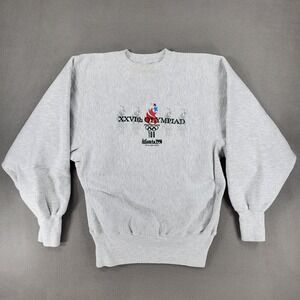 Vintage Champion Reverse Weave‎ 1996 Atlanta Olympics Sweatshirt Sz S/M Gray